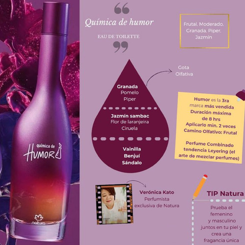 Química De Humor Natura Perfume Femenino Eau De Toilete 75ml