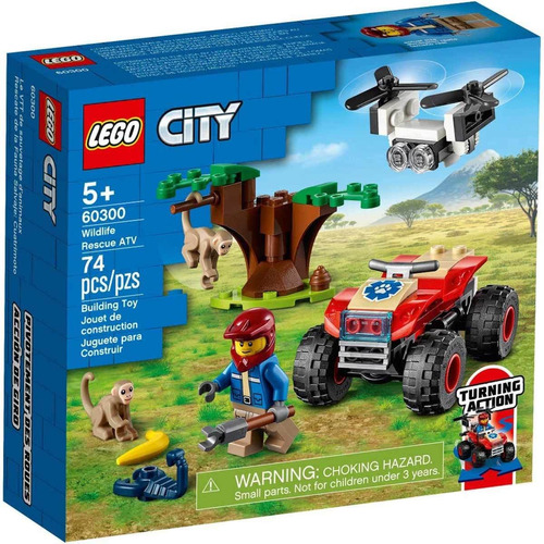 Lego City Quadriciclo Para Salvar Animais Selvagens Quantidade de peças 74