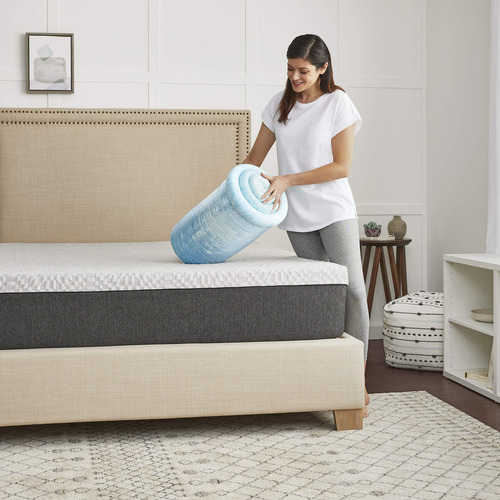 Colchón De 10 Cm Con Gel Y Memory Foam Para Camaindividual