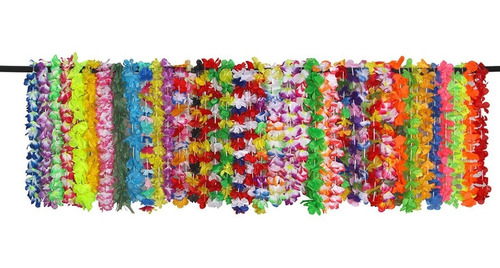 50 Collar Hawaiano Flores Evento Fiesta Batucada Accesorios