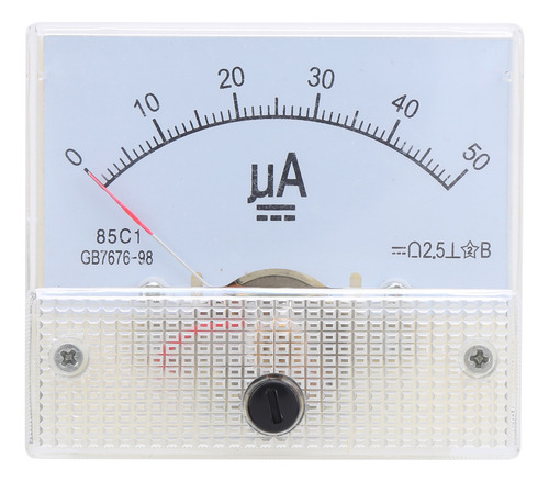 Cabeça Do Medidor De Corrente 85c1 Dc0-50ua Pointer Dc Amper