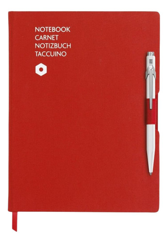 Caderno De Anotações A5 Caran D'ache 96 Folhas 100g Vermelho