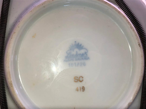 Plato Porcelana Antiguo De Porcelana Lindner Kueps Bavaria