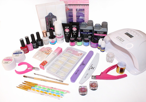 Kit Para Uñas 4 Tecnicas Acrilico+gel+permanente+polygel 