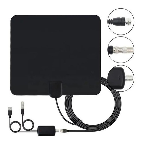 Imagen 2 de 9 de Antena Full Hd Uhf Con Amplificador De Señal