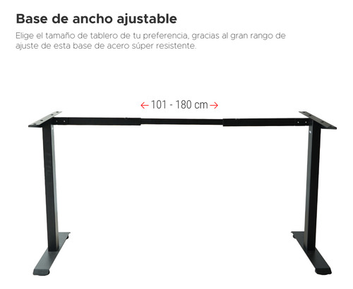 Base De Acero Para Escritorio Con Ancho Ajustable