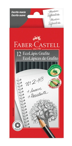 Set De 12 Lapices Grafito Hb N2 Faber-castell Ecolapices