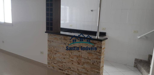 Cobertura Com 2 Dormitórios(01 Suíte)espaço Gourmet,02 Vagas Cobertas À Venda, 146 M² Por R$ 425.000 - Vila Humaitá - Santo André/sp - Co0506
