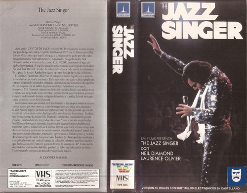 The Jazz Singer Vhs Neil Diamond Laurence Olivier 1980