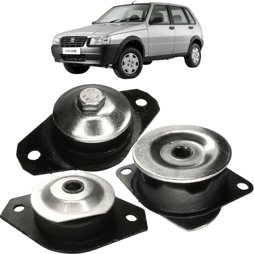 Kit Coxim Motor Câmbio Uno Mille Fire 1.0 8v 2006 2007 2008