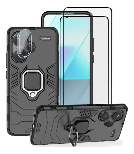 Funda Para Redmi Note 13 Pro Plus Rudo + 2 Micas + 2 Lentes