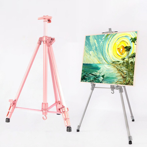 Caballete De Lienzo De Pintura De Altura Ajustable Con Rosa