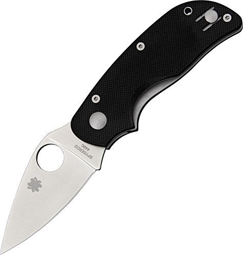 Spyderco Catg10 Plain Edge Knife Black