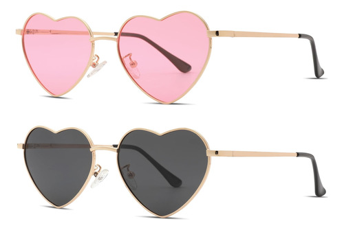 Nulooq Gafas De Sol Polarizadas Pequeñas En Forma De Corazón