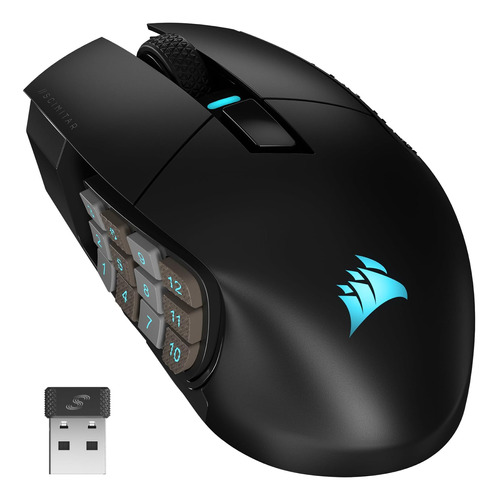 Ratón Inalámbrico Juegos Mmo Corsair Scimitar Elite Rgb Dpi