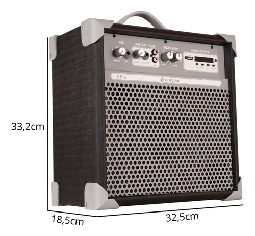 Caixa Som Bluetooth Up! 6 45w Rms Usb Fm Amplificada Festa
