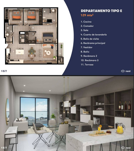 Departamento En Torre First, Frente A Galerías Monterrey