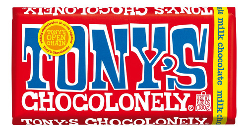 Tony's Chocolonely Barra De Chocolate Con Leche 32%  Chocol