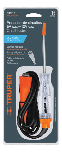 Truper Probador Circuitos Corriente Directa 20 Cm, C/caiman