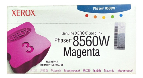 Tinta Solida Xerox 8560w 3 Cubos Magenta 108r00765