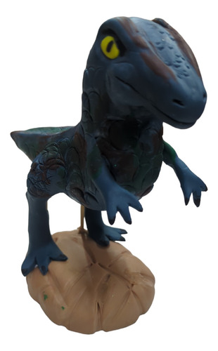Adorno Dinosaurio Velociraptor Torta Porcelana Fria 