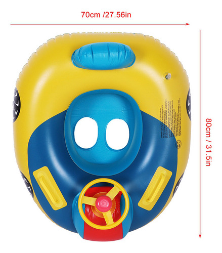 Coche Inflable For Bebés Y Niños Pequeños, Con Asiento Flot