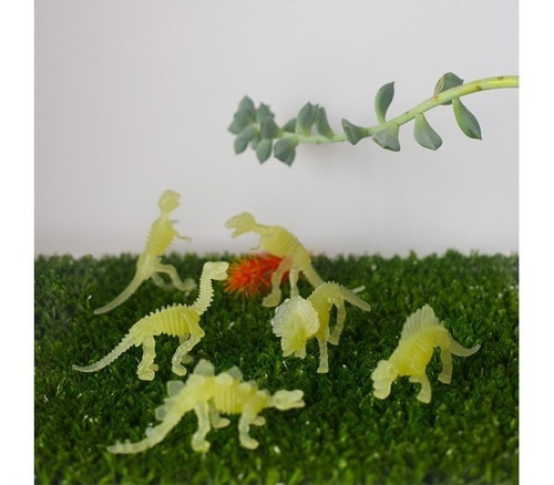 Imagen 3 de 3 de Pack Dinosaurios Neon Brillan Oscuridad En Blister