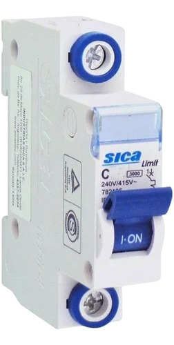 Llave Termica Termomagnetica Unipolar 1 X 3 Amp Sica 1x3a Color Blanco