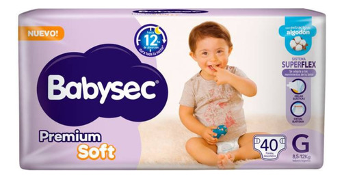 Pañales Babysec Premium Soft  G