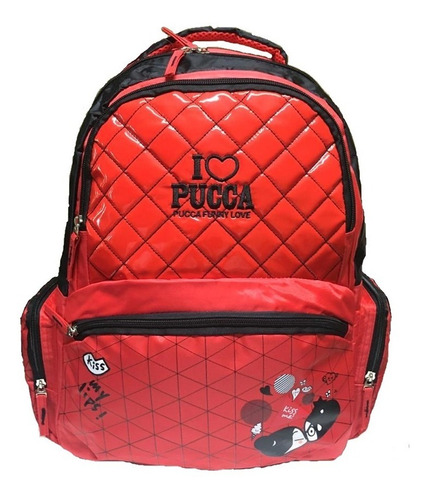 Mochila Pucca Luxcel Ms45212pc Cor Vermelho