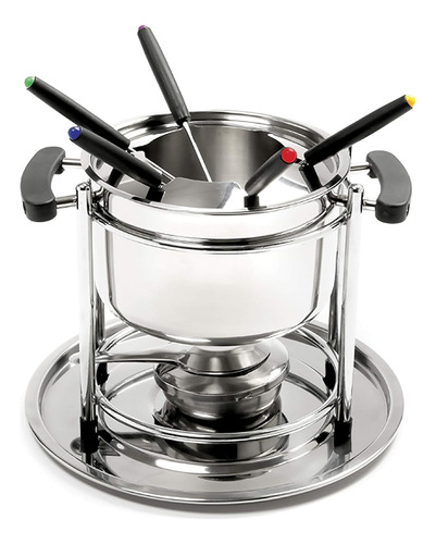 Norpro Juego De Fondue De Acero Inoxidable De 10 Piezas, Med