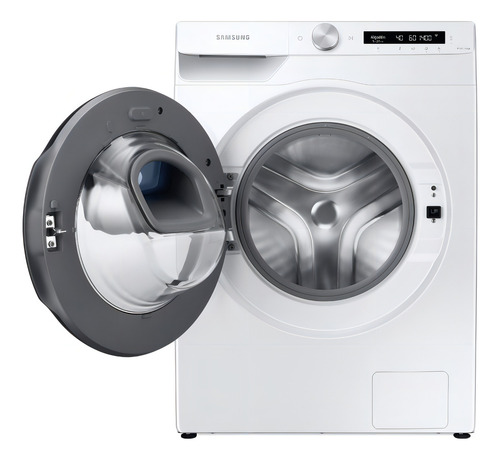 Máquina de lavar roupa Samsung de 10,5 kg com carregamento frontal branca