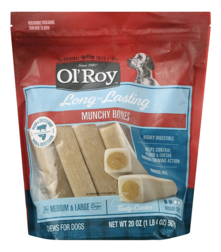 Ol' Roy Munchy Bone Dog Treats Bacon & Cheese, 20 Oz 7 Count