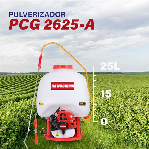 Pulverizador Costal Pcg 2625-a Kawashima Com Motor 25,6cc
