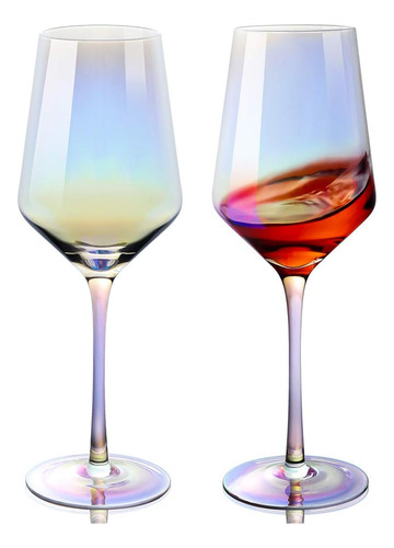Yolife Copas De Vino, Copas De Vino Iridiscentes De 14 Oz, J