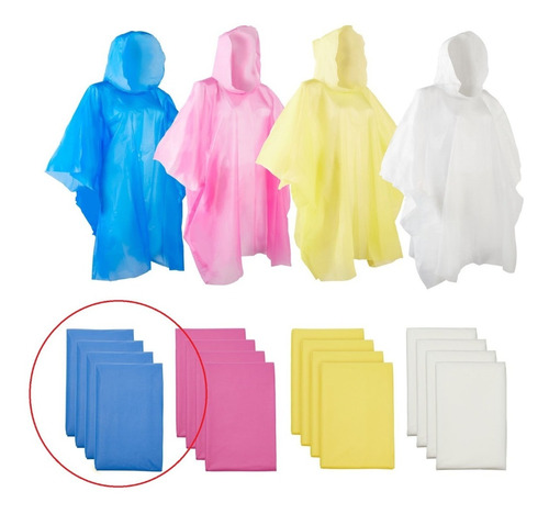 Impermeable Poncho Lluvia Deportivo Capucha Para Adultos