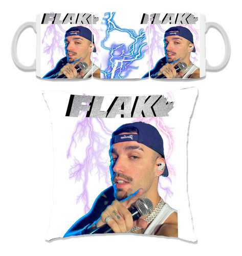 Set Taza Cojín 30cm Rels B Flack Iconick Flaco 2023 Mex