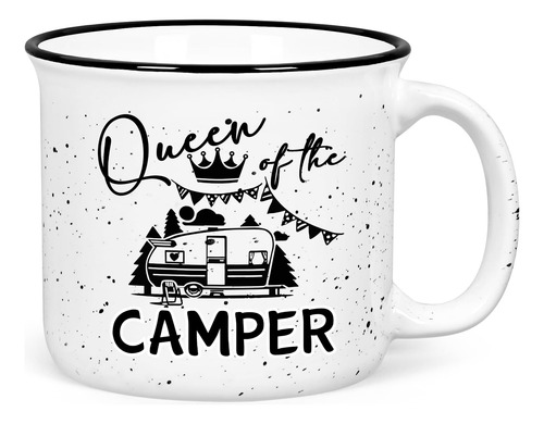 Yhrjwn Regalos De Camping Para Mujeres, Taza De Café Queen O