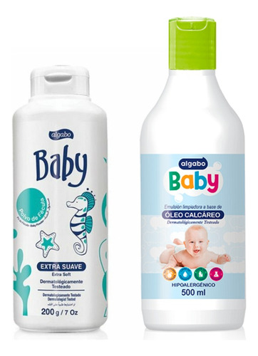 Algabo Baby Oleo Calcáreo 500 Ml + Polvo De Fécula 200 G