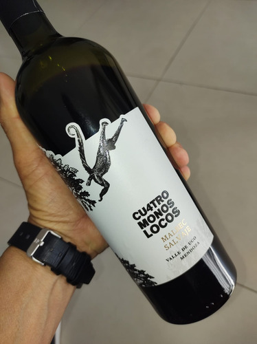 Vino Malbec Cuatro Monos Locos 2024 - Valle De Uco 750 Ml X4