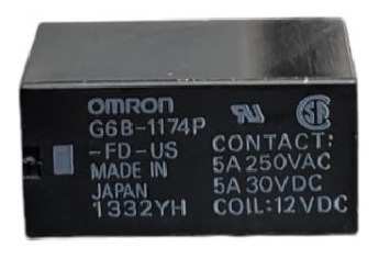 Relé De Alimentación Omron G6b-1174p-fd-us 5a-250vac 5piezas