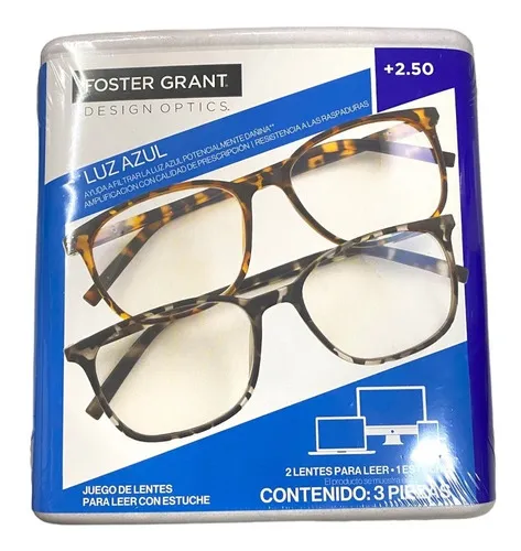 Lentes Para Leer Foster Grant Dos Pares Dif Aumentos Dise o 2.5