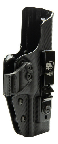 Coldre Sabre Interno Kydex Taurus Tx22 Slim Destro Cor Preto Fibra De Carbono