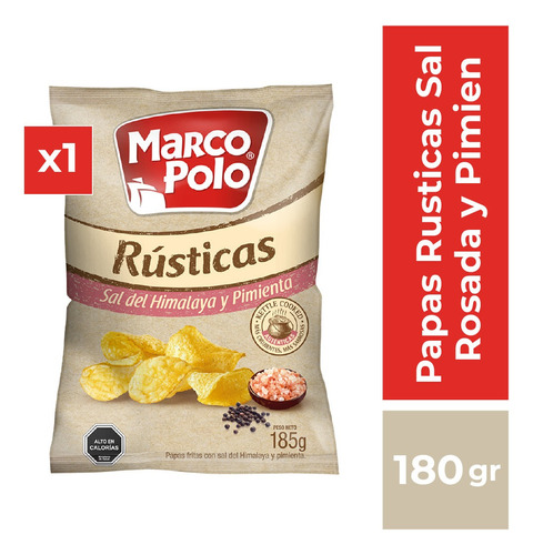 Papas Rusticas Sal Rosada Y Pimien 185gr