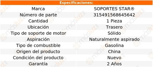 1) Soporte Motor Tras Hudson Commodore Series 24 4.2l L8 42