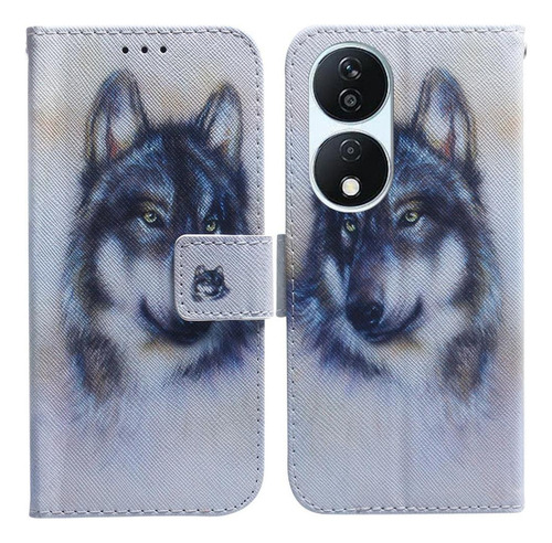 Funda Abatible For Honor X7b Pu Cartera De Cuero Pintado