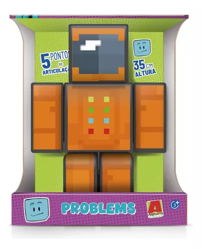 Boneco Problems + Zoom 25 cm Minecraft Algazarra Original