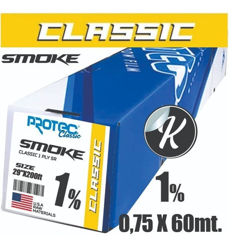 Papel Ahumado Smoke 1% Clasic Bobina De 75cm X 60 Mts