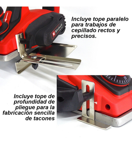 Imagen 6 de 9 de Cepillo Garlopa Para Madera Inalmb 18v Einhell Te-pl 18/82