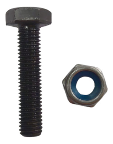 Kit 10 Parafusos Sextavados M12 X 45mm Aço E Porca Travante